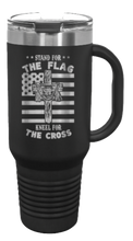 Load image into Gallery viewer, Cross Flag 3 40oz Handle Mug Laser Engraved
