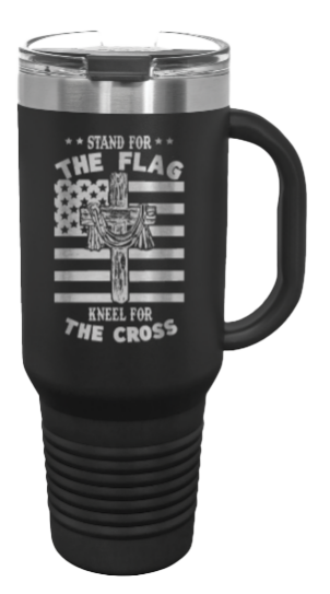 Cross Flag 3 40oz Handle Mug Laser Engraved