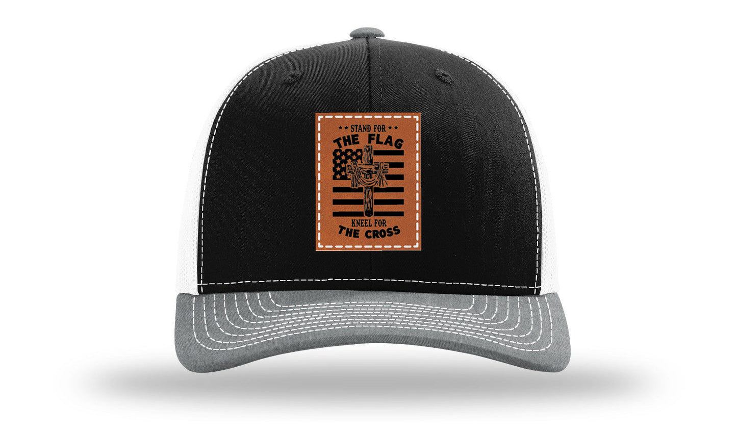 Kneel For The Cross Leather Patch Richardson 112 Hat