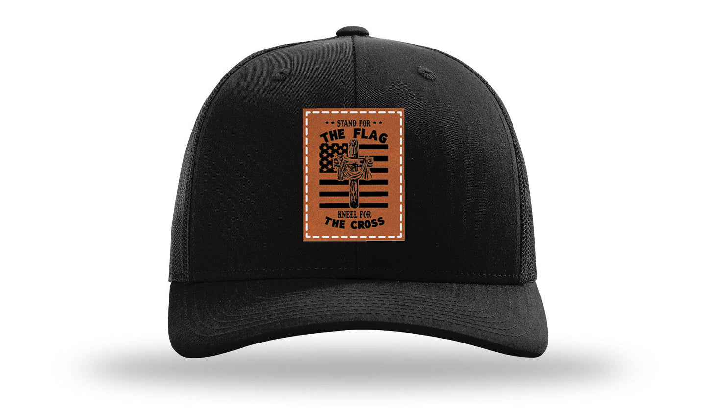 Kneel For The Cross Leather Patch Richardson 112 Hat