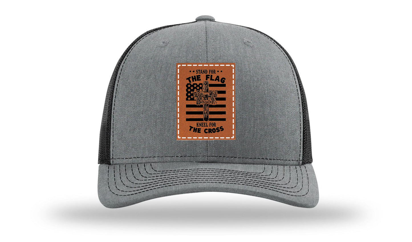 Kneel For The Cross Leather Patch Richardson 112 Hat