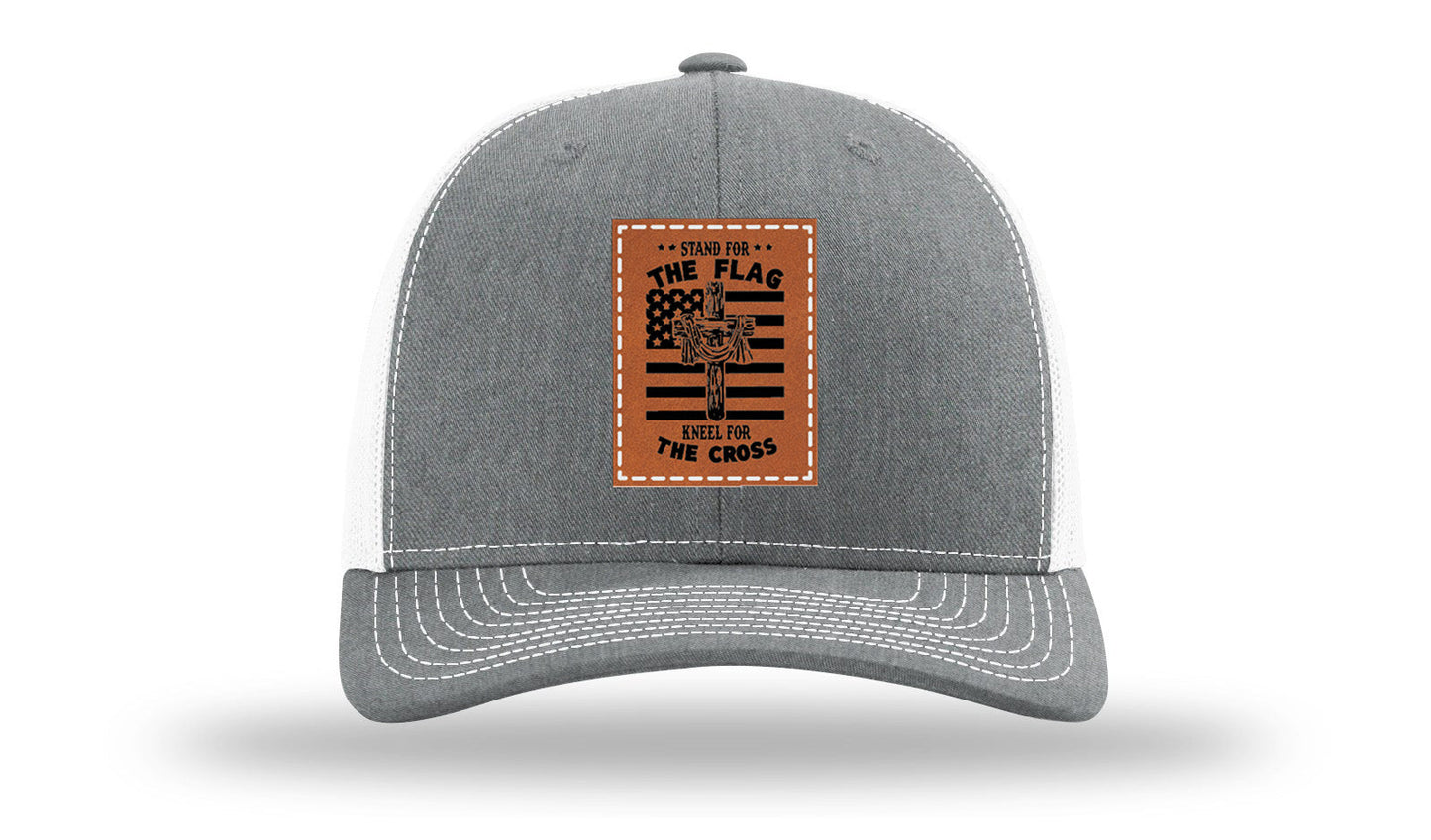 Kneel For The Cross Leather Patch Richardson 112 Hat