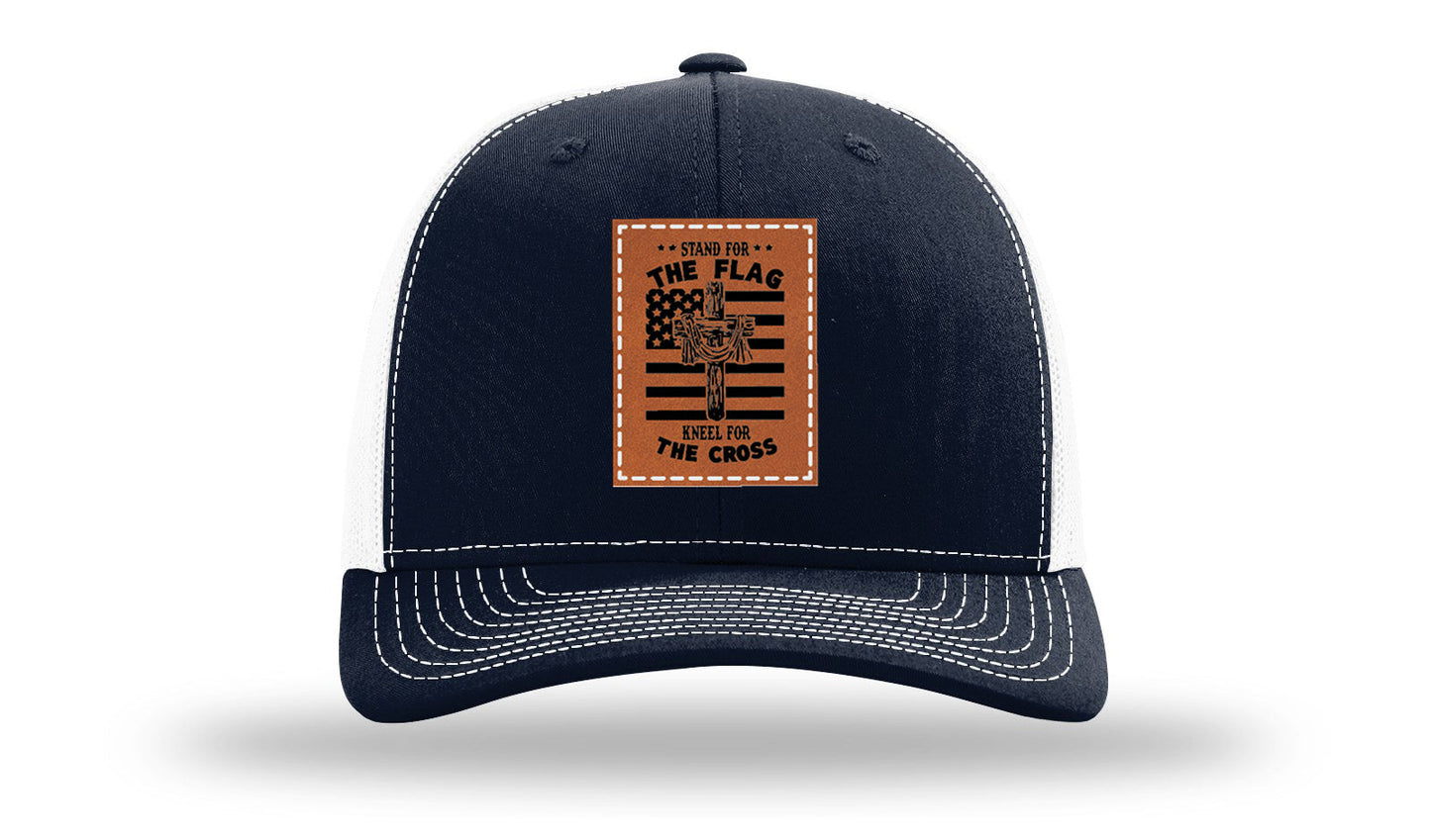Kneel For The Cross Leather Patch Richardson 112 Hat