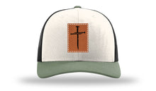 Load image into Gallery viewer, 3 Nails Cross Leather Patch Richardson 112 Hat
