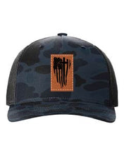 Load image into Gallery viewer, Cross Flag Leather Patch Richardson 112 Duck Camo Hat
