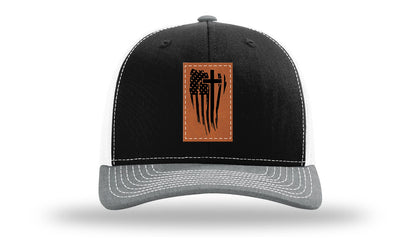 Kneel For The Cross Leather Patch Richardson 112 Hat
