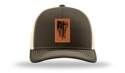 Kneel For The Cross Leather Patch Richardson 112 Hat