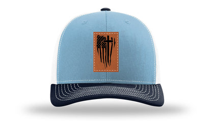 Kneel For The Cross Leather Patch Richardson 112 Hat