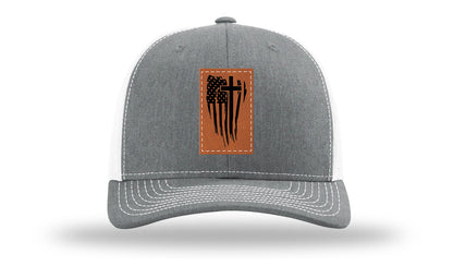 Kneel For The Cross Leather Patch Richardson 112 Hat