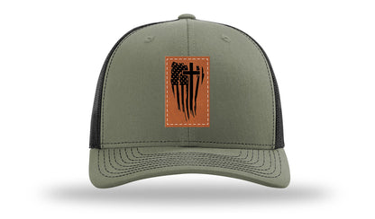 Kneel For The Cross Leather Patch Richardson 112 Hat