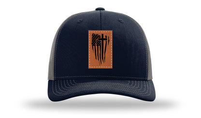 Kneel For The Cross Leather Patch Richardson 112 Hat