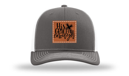 His Grace Is Enough Leather Patch Richardson 112 Hat