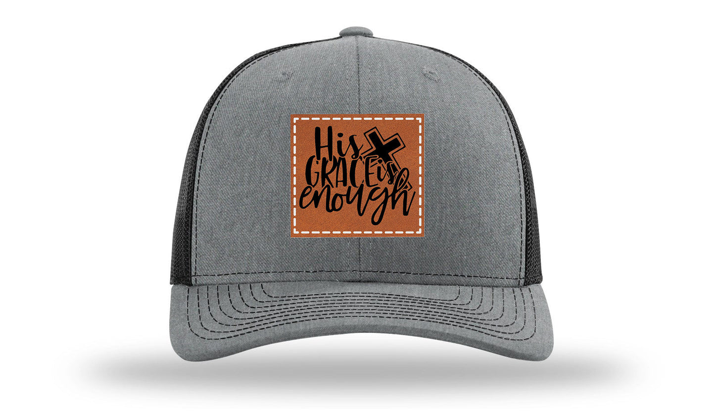His Grace Is Enough Leather Patch Richardson 112 Hat