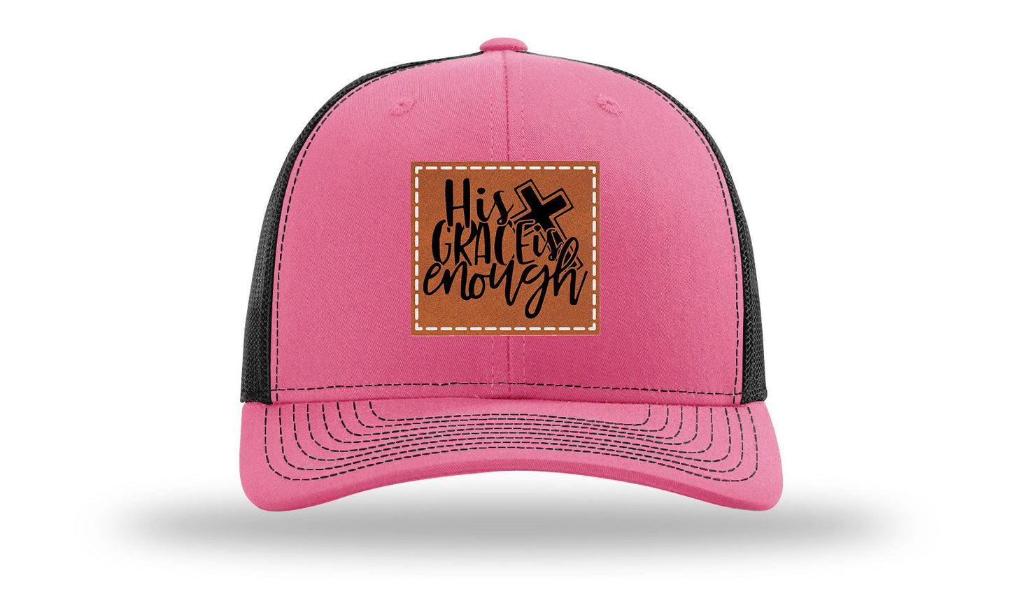His Grace Is Enough Leather Patch Richardson 112 Hat