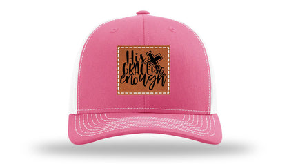 His Grace Is Enough Leather Patch Richardson 112 Hat