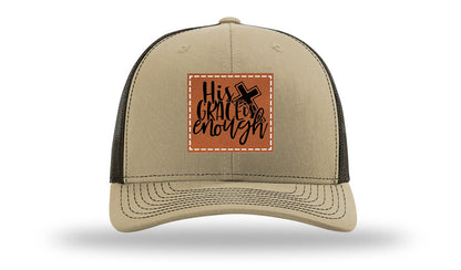 His Grace Is Enough Leather Patch Richardson 112 Hat