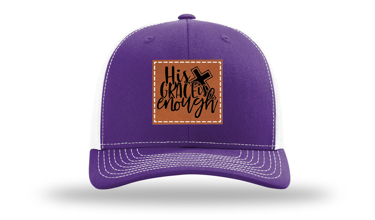 His Grace Is Enough Leather Patch Richardson 112 Hat