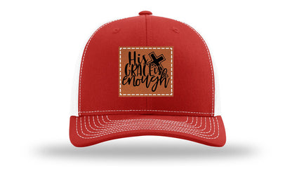 His Grace Is Enough Leather Patch Richardson 112 Hat