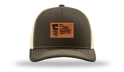 Cross Flag 2 Leather Patch Richardson 112 Hat