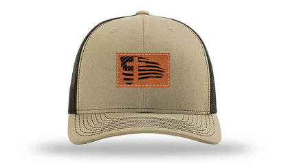 Cross Flag 2 Leather Patch Richardson 112 Hat