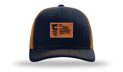 Cross Flag 2 Leather Patch Richardson 112 Hat