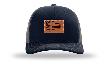 Cross Flag 2 Leather Patch Richardson 112 Hat