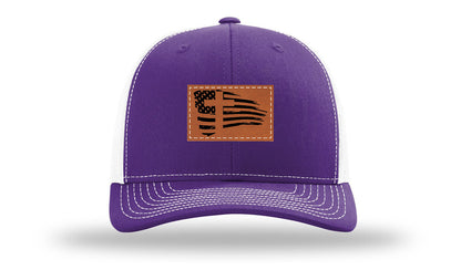 Cross Flag 2 Leather Patch Richardson 112 Hat