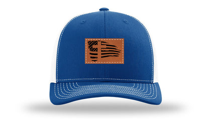 Cross Flag 2 Leather Patch Richardson 112 Hat