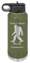 Load image into Gallery viewer, Sasquatch Hide And Seek World Champion Laser Engraved Water Bottle
