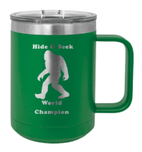 Load image into Gallery viewer, Sasquatch Hide and Seek Champion Laser Engraved Mug (Etched)
