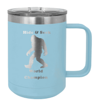 Load image into Gallery viewer, Sasquatch Hide and Seek Champion Laser Engraved Mug (Etched)
