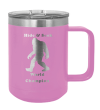 Load image into Gallery viewer, Sasquatch Hide and Seek Champion Laser Engraved Mug (Etched)
