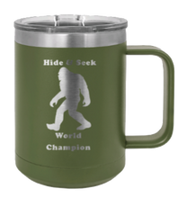 Load image into Gallery viewer, Sasquatch Hide and Seek Champion Laser Engraved Mug (Etched)
