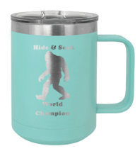 Load image into Gallery viewer, Sasquatch Hide and Seek Champion Laser Engraved Mug (Etched)
