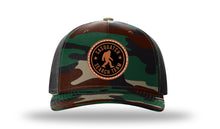 Load image into Gallery viewer, Sasquatch Search Team Leather Patch Richardson 112 Duck Camo Hat
