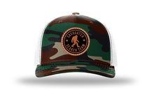 Load image into Gallery viewer, Sasquatch Search Team Leather Patch Richardson 112 Duck Camo Hat
