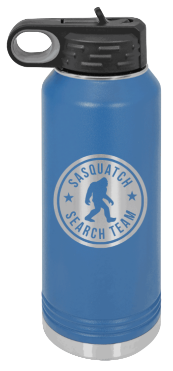 Sasquatch Search Team - 32oz Water Bottle Laser Engraved- Royal Blue