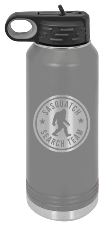 Sasquatch Search Team - 32oz Water Bottle Laser Engraved- Dark Grey