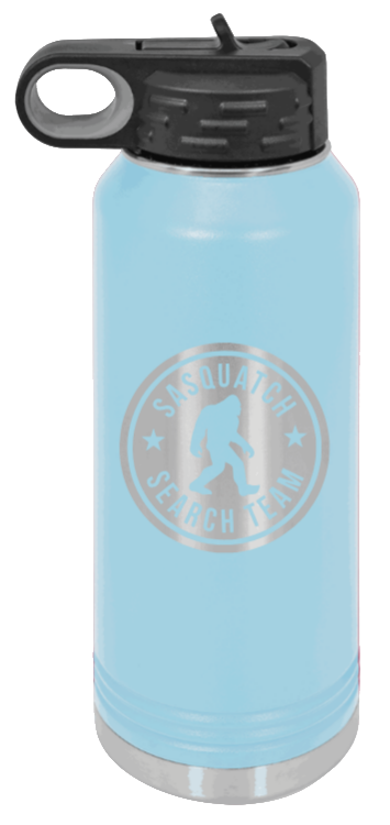 Sasquatch Search Team - 32oz Water Bottle Laser Engraved- Light Blue