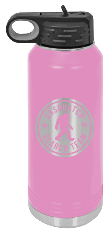 Sasquatch Search Team - 32oz Water Bottle Laser Engraved- Light Purple