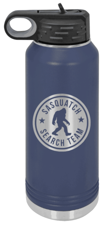 Sasquatch Search Team - 32oz Water Bottle Laser Engraved- Navy