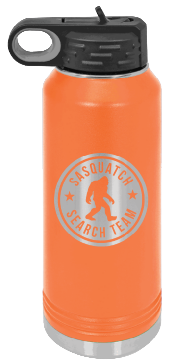 Sasquatch Search Team - 32oz Water Bottle Laser Engraved- Orange