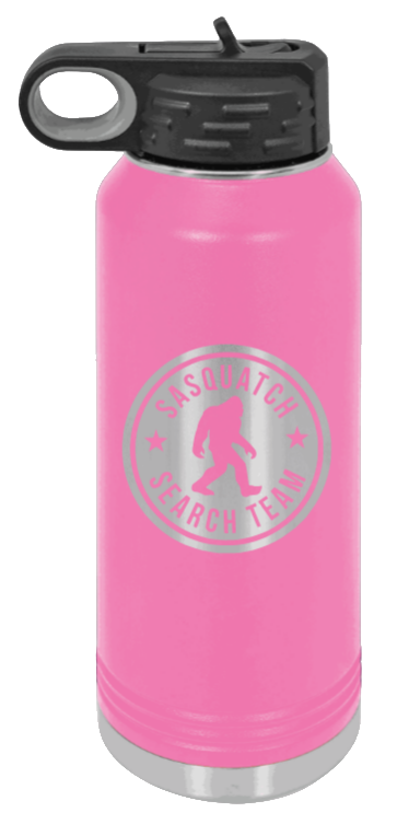 Sasquatch Search Team - 32oz Water Bottle Laser Engraved- Pink