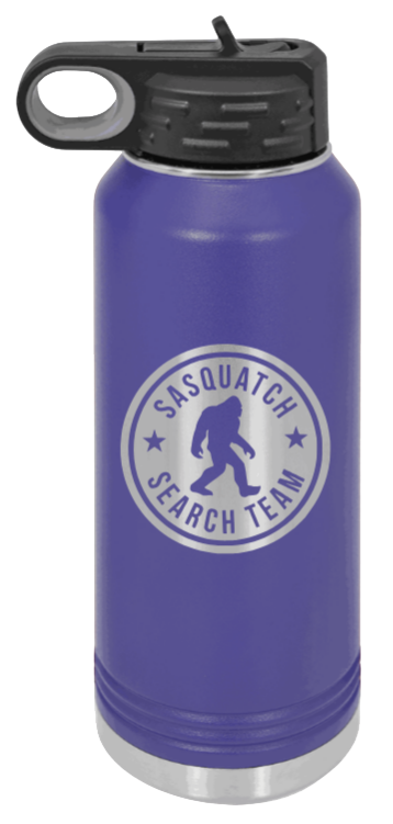 Sasquatch Search Team - 32oz Water Bottle Laser Engraved- Purple