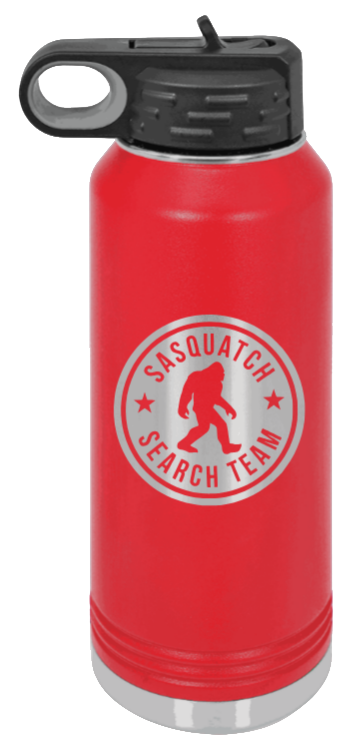 Sasquatch Search Team - 32oz Water Bottle Laser Engraved- Red