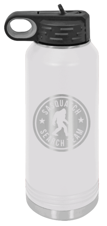 Sasquatch Search Team - 32oz Water Bottle Laser Engraved- White