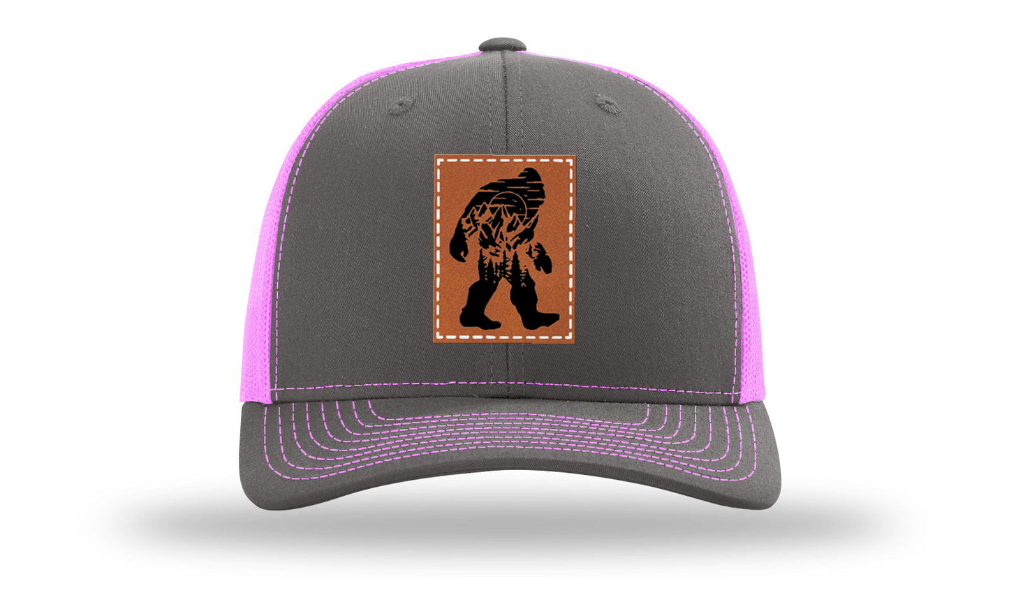 Sasquatch Leather Patch Richardson 112 Hat