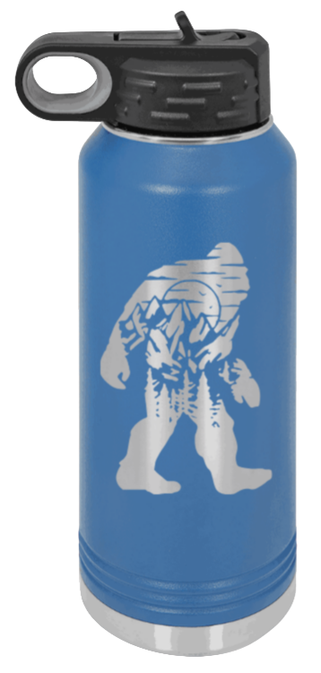 Sasquatch - 32oz Water Bottle Laser Engraved- Royal Blue