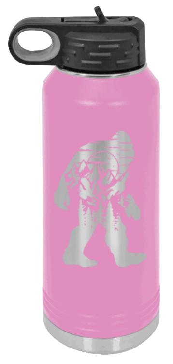 Sasquatch - 32oz Water Bottle Laser Engraved- Light Purple