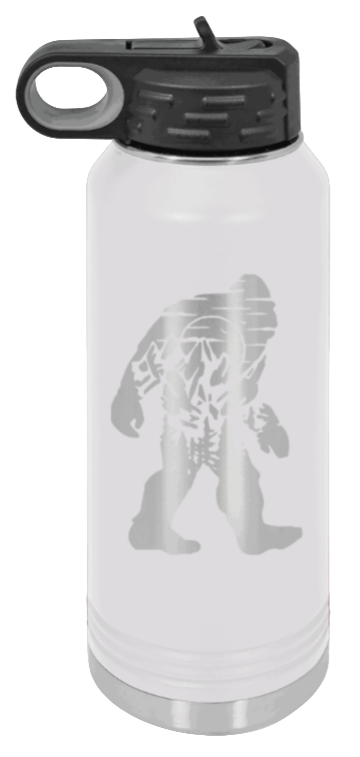 Sasquatch - 32oz Water Bottle Laser Engraved- White